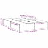 vidaXL Postelja z dodatnim prostorom za shranjevanje Črna Orehovina