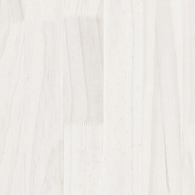 vidaXL Posteljni okvir bel iz trdnega lesa 120x190 cm