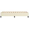 vidaXL Posteljni okvir krem 100x200 cm umetno usnje