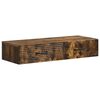 vidaXL Stenska stranska miza Dimljen hrast 87,5 x 34,5 x 17 cm