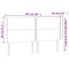 vidaXL Vzglavje z u&scaron;esi temno sivo 203x16x118/128 cm žamet