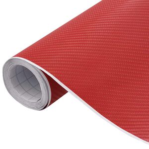 vidaXL Folija za avto 4D rdeča 100x150 cm