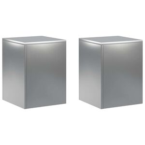 vidaXL Stojalo za rastline 2 pcs Srebrna 30 x 30 x 40 cm