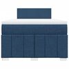 vidaXL Box spring postelja z vzmetnico modra 120x190 cm blago