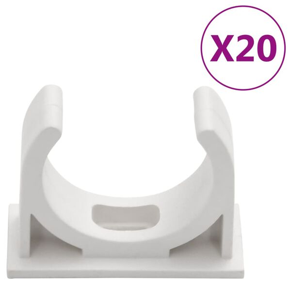 vidaXL Kabelska cev s sponkami &Oslash;30 mm 10 m PVC