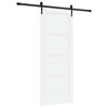 vidaXL Drsna vrata ORKDAL Bela in črna 83 x 202 cm Trdna borovina