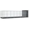 vidaXL Voliera s podalj&scaron;kom srebrna 830x203x216 cm jeklo
