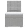 vidaXL Box spring postelja z vzmetnico svetlo siva 80x200 cm blago