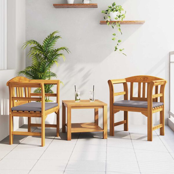 vidaXL Klop s rozami Naravna 68,5 x 46 x 82,5 cm Masiven les akacije