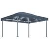 vidaXL Paviljon z LED lučkami 400x300 cm antraciten aluminij