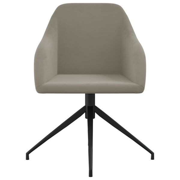 vidaXL Jedilni stoli 2 kosa svetlo siv žamet