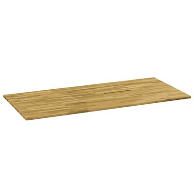 vidaXL Površina za mizo trden hrastov les pravokotna 23 mm 120x60 cm