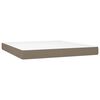 vidaXL Box spring postelja z vzmetnico taupe 180x200 cm blago