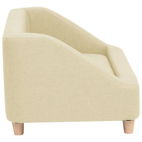 vidaXL Pasji kavč krem 85x50x39 cm platno