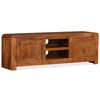 vidaXL TV omarica trden les z medenim premazom 120x30x40 cm