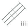 vidaXL Zavarovalna re&scaron;etka za okna z 3 prečkami 3 pcs 630-1140 mm