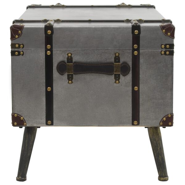 vidaXL Klubska mizica MDF in aluminij 102x51x47,5 cm