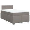 vidaXL Box spring postelja z vzmetnico taupe 120x200 cm blago
