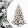 vidaXL Umjetno božično drevo z okrasnimi kroglami 150 cm 150 LED