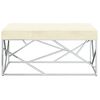 vidaXL Klop 97 cm krem žametno blago in nerjaveče jeklo