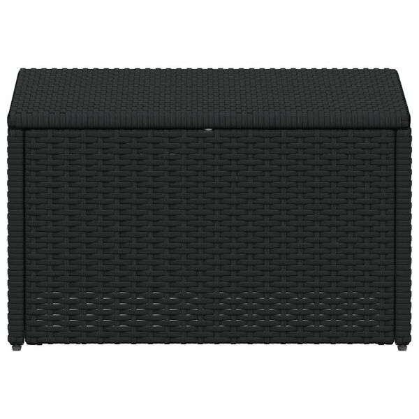 vidaXL Vrtna sedežna garnitura z blazinami 4-delna poli ratan črna