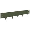 vidaXL Robovi trave 20 kos 100 x 20 cm Jeklo Olivno zelena