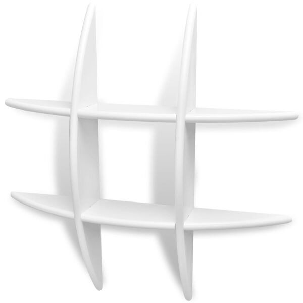 Lebdeča stenska polica MDF bela