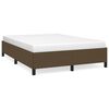 vidaXL Posteljni okvir brez vzmetnice temno rjav 140x200 cm tkanina