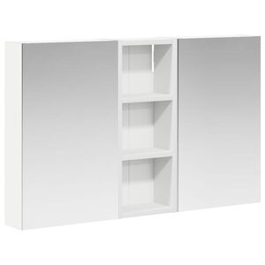 vidaXL Komplet omaric za kopalnico z LED lučmi 3 pcs 80 x 10,5 x 50 cm