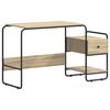 vidaXL Miza s shrambo Sonoma hrast 131,5 x 50 x 75,5 cm