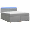 vidaXL Postelja boxspring z vzmetnico Svetlo siva 160 x 200 cm Blago