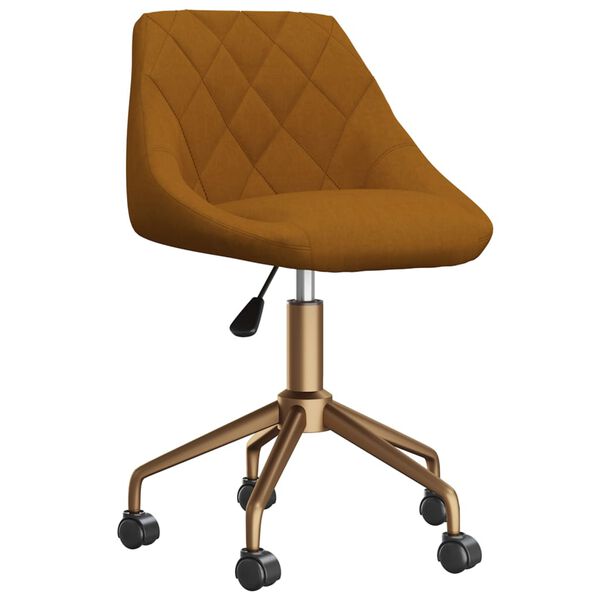 vidaXL Vrtljiv jedilni stol 2 kosa rjav žamet