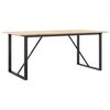 vidaXL Jedilna miza O okvir 180x90x75 cm trdna borovina jeklo