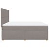vidaXL Box spring postelja z vzmetnico taupe 180x200 cm blago