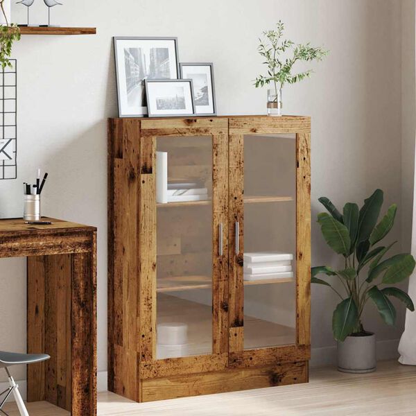 vidaXL Knjižna omara starinski les 82,5x30,5x115 cm inženirski les