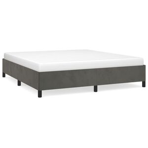 vidaXL Posteljni okvir brez vzmetnice temno siv 180x200 cm žamet