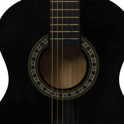 vidaXL Klasična kitara za začetnike in otroke črna 1/2 34"