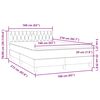 vidaXL Box spring postelja z vzmetnico LED črna 160x210 cm žamet