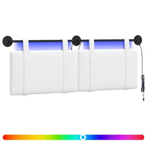vidaXL Viseče vzglavje postelje Bela Blago