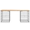 vidaXL Vrtna klop gabion 103x31x42 cm trdna borovina