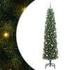 vidaXL Umestno božično drevo Zelena 240 cm PVC in Jeklo in Plastika