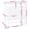 vidaXL Pokrov za radiator MDF črn 78 cm