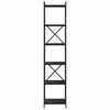 vidaXL Knjižna polica Črna Orehovina 40 x 30 x 189,5 cm