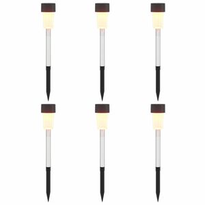 vidaXL Sončne luči za zunanjo uporabo z zemeljskim klinom 6 pcs