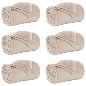 vidaXL Obloge 6 kos Bež 220 x 240 cm 8.23 kg Flis