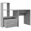 vidaXL Miza Siva Sonoma Inženirski les 131,5 x 50 x 106,5 cm