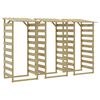 vidaXL Pergola s streho 3 kosi 100x90x200 cm impregnirana borovina