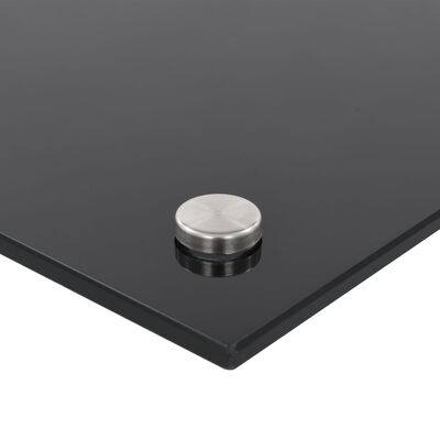 vidaXL Kuhinjska zaščitna obloga črna 100x50 cm kaljeno steklo