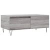 vidaXL Klubska mizica siva sonoma 90x50x36,5 cm inženirski les