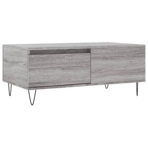 vidaXL Klubska mizica siva sonoma 90x50x36,5 cm inženirski les
